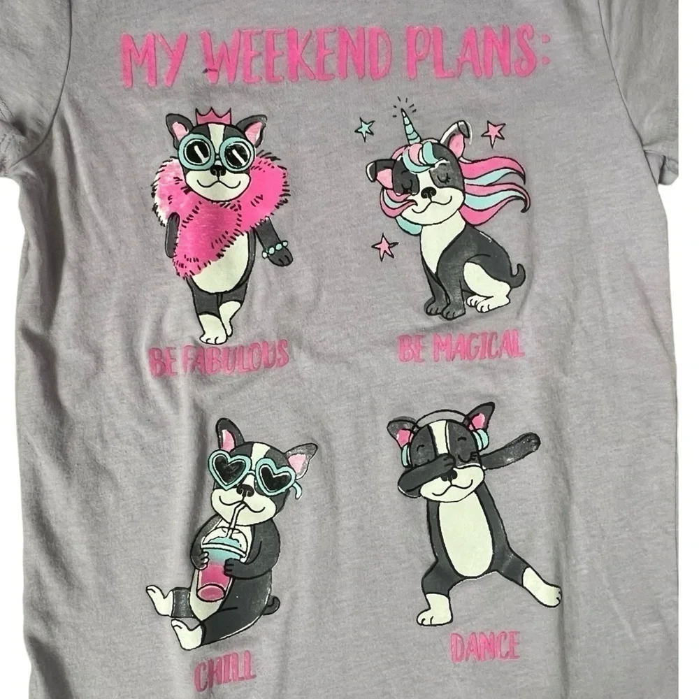 The Children’s Place Purple (7/8) & Jumping Beans Pink (8) Short Sleeve Bundle